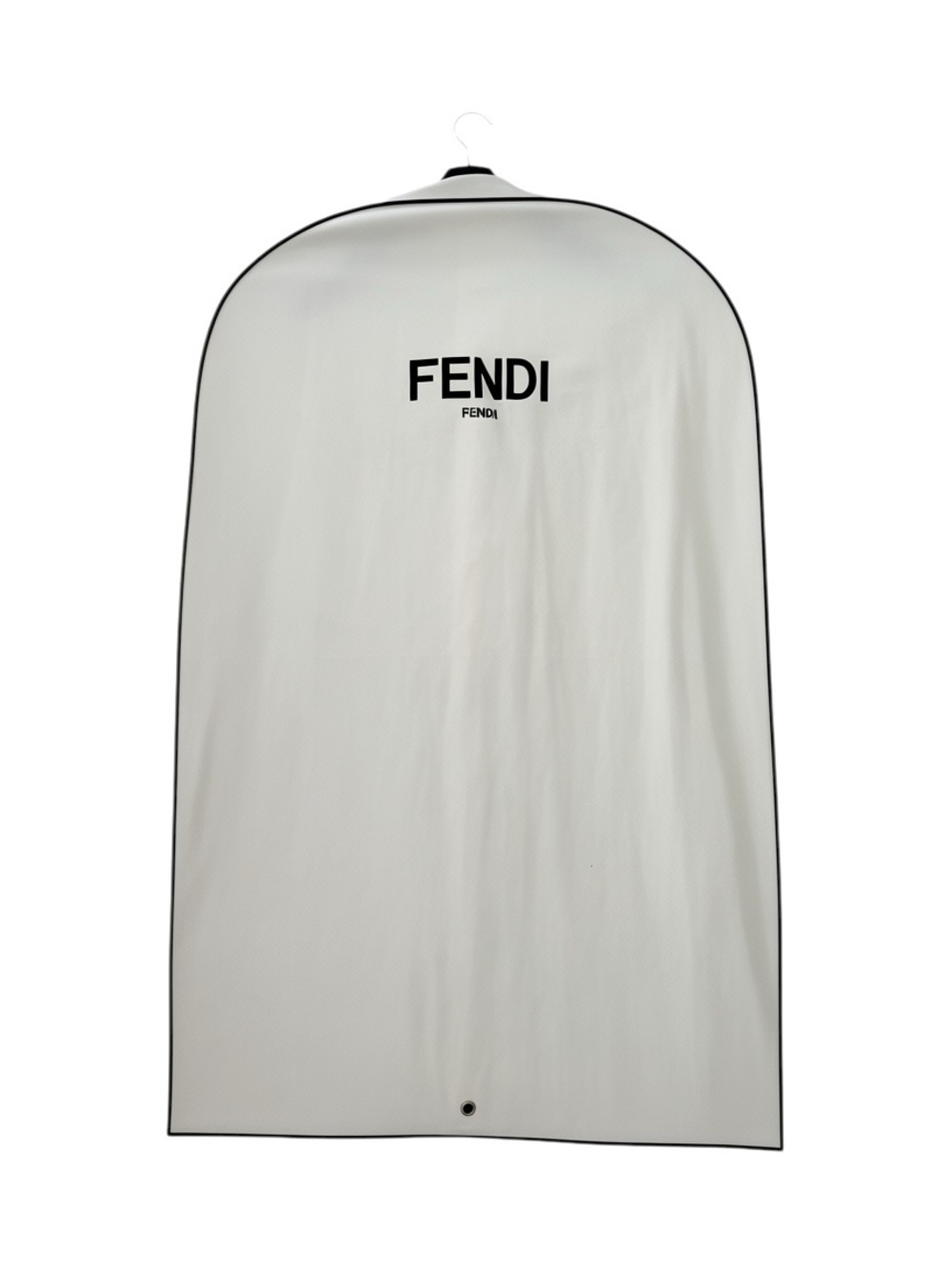 Fendi White Garment Bag with Black Trim